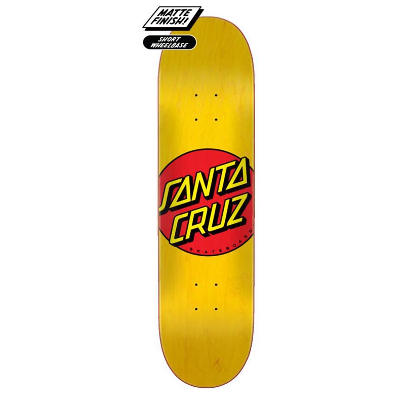 Santa Cruz Deck Classic Dot Yellow 7.75 Rawee Skateboards