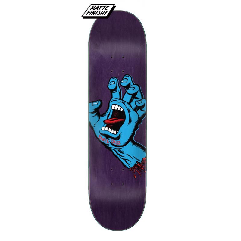 Santa Cruz Deck Screaming Hand Purple 8.375 Rawee Skateboards